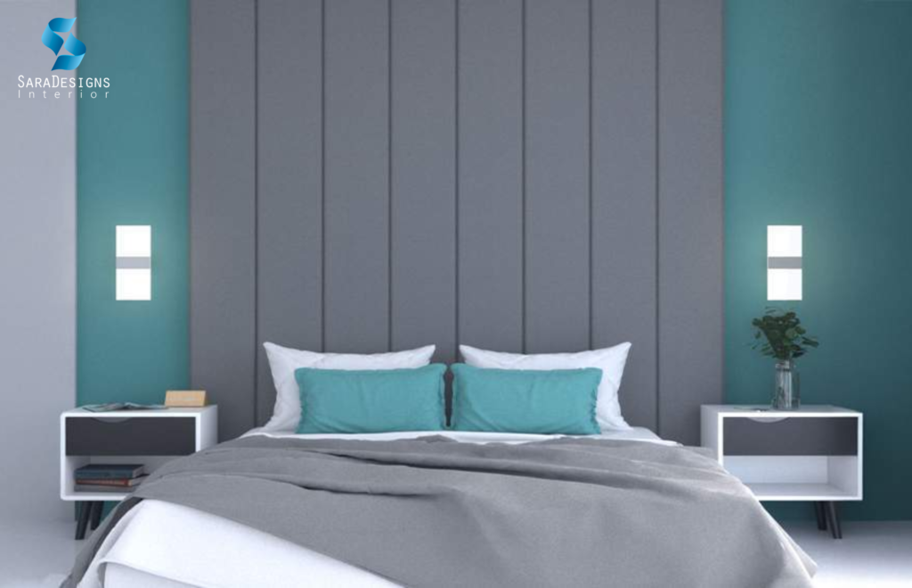 Teal & Grey Bedroom Interior Designs