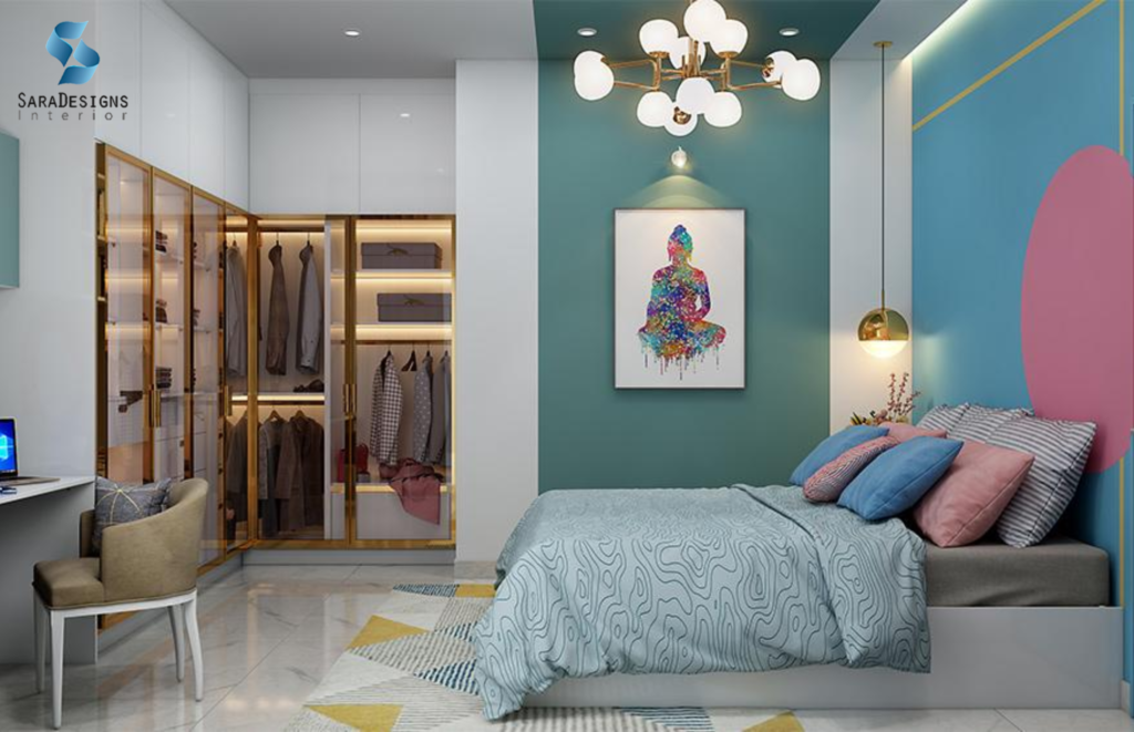 Teal & Pink Bedroom Interior Designs