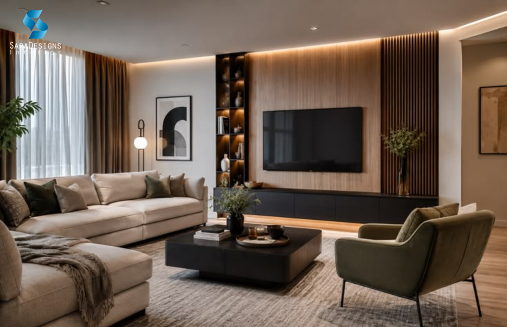 Wall Panels in TV Unit