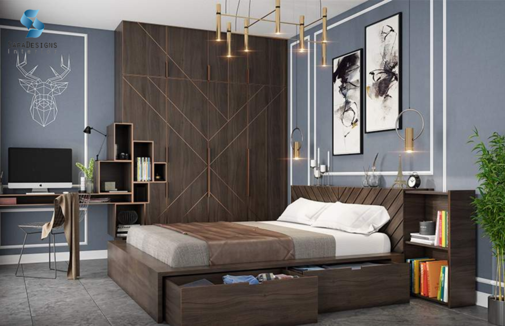 Grey & Gold Bedroom Interior Designs