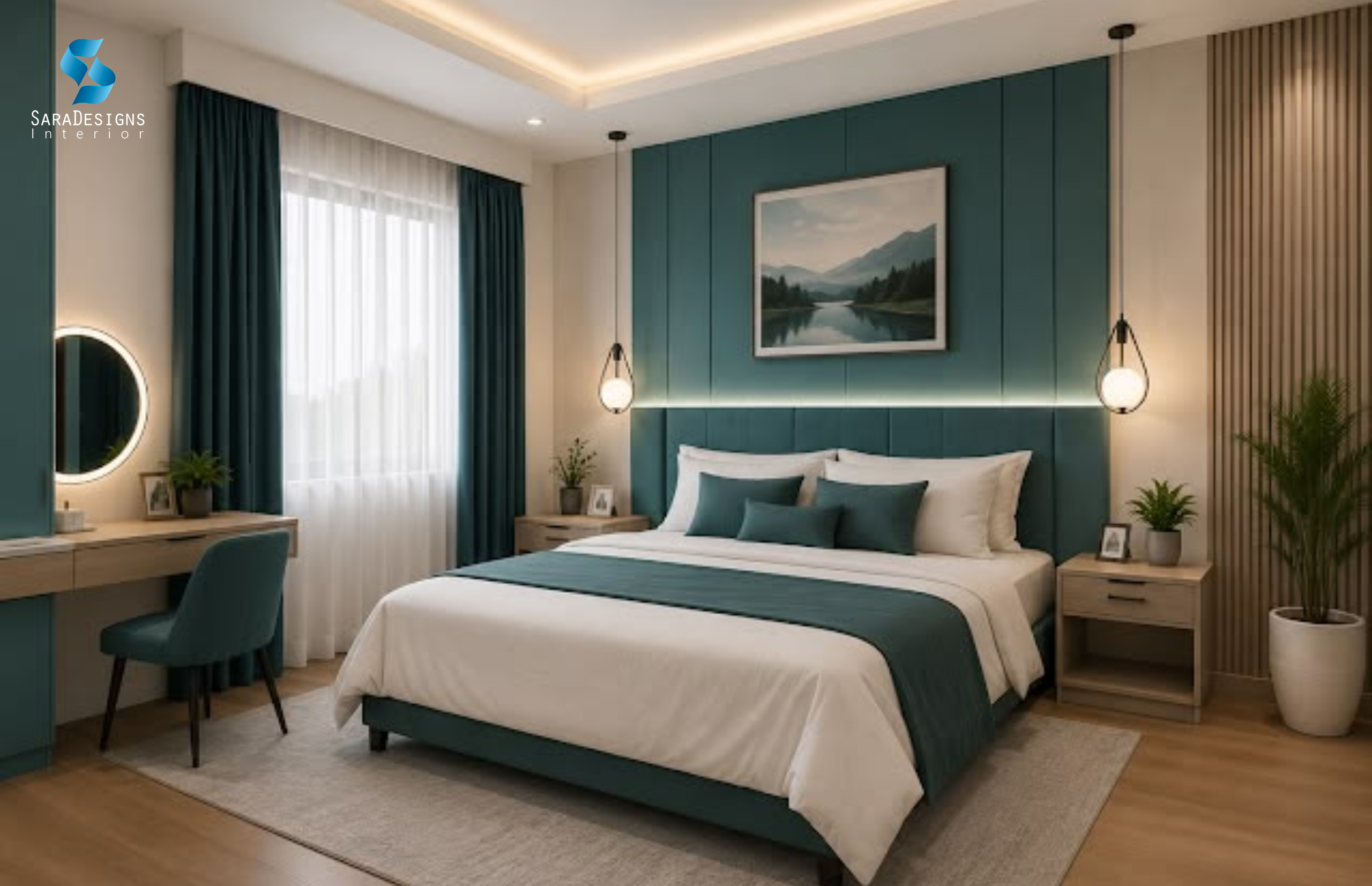 Teal Bedroom Interior Designs