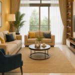 Gold Sofa Wall Designs