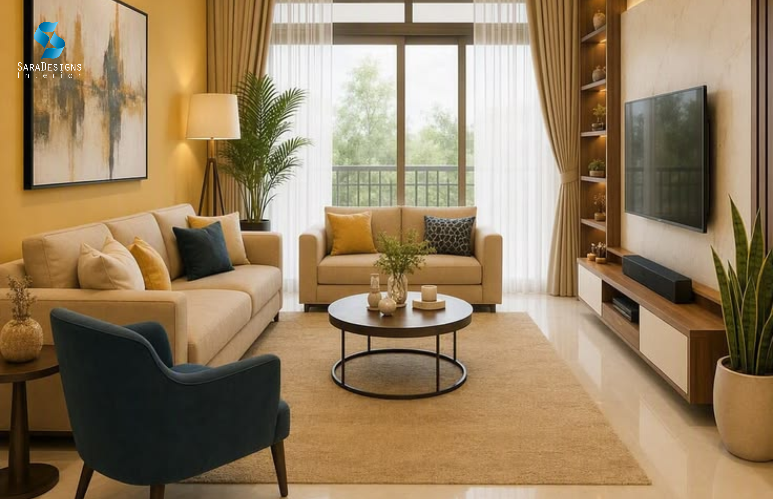 Gold Sofa Wall Designs