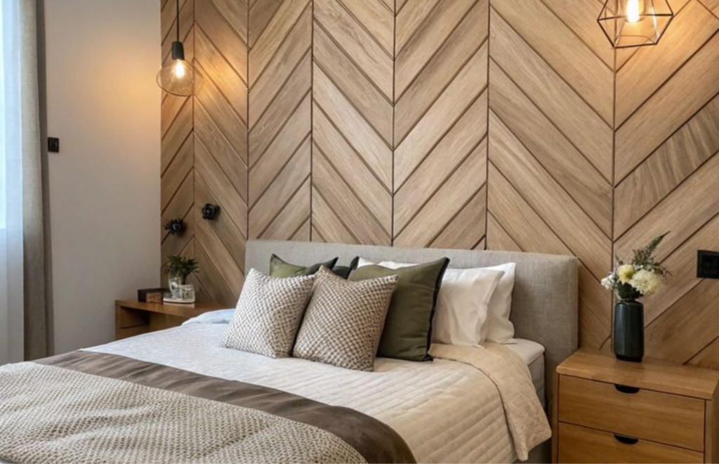 Wood Tiles for Bedroom for make it Cosy