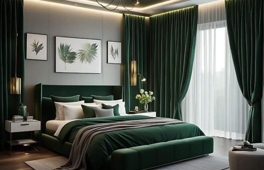 Grey with Teal Bedroom Interior designs