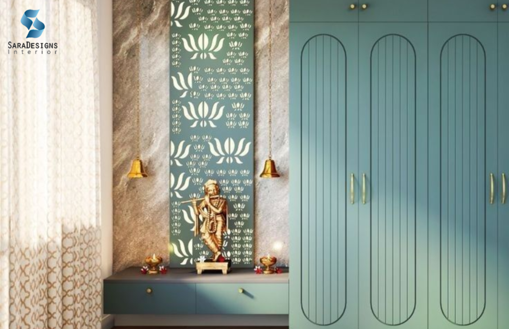 Blue Pooja Room Colour as per vastu