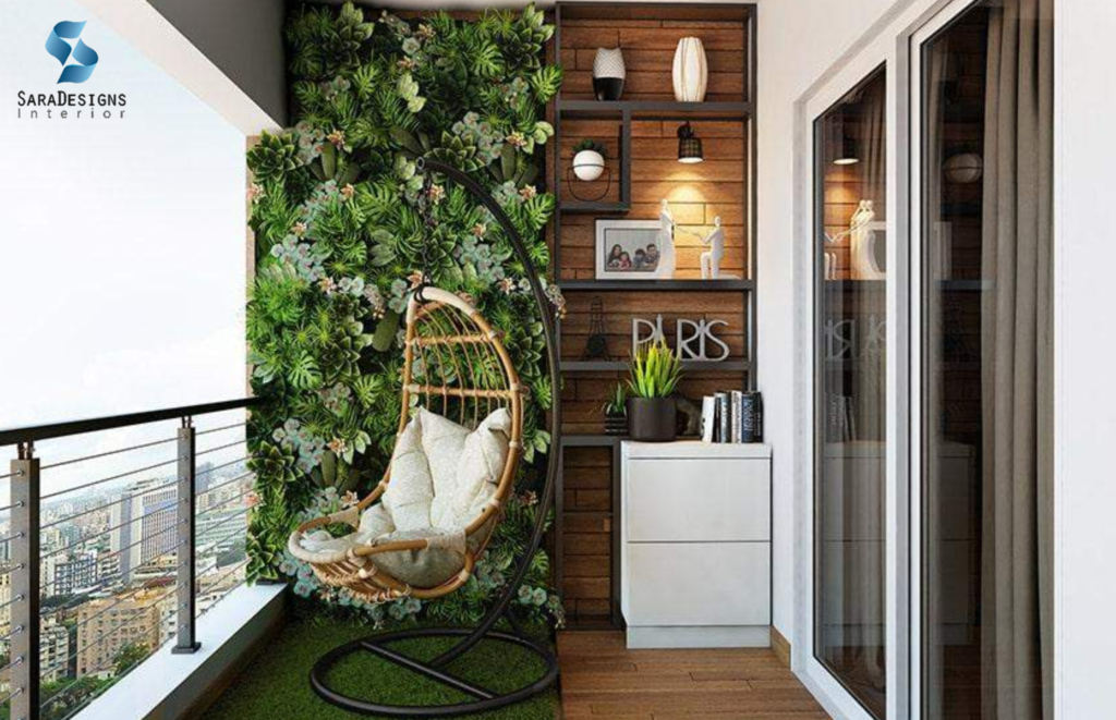 Wooden tiles for Balcony walls