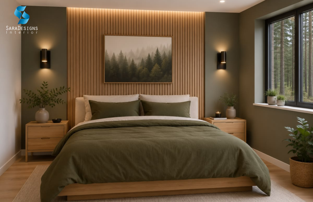 Fluted Panelling in the bedback