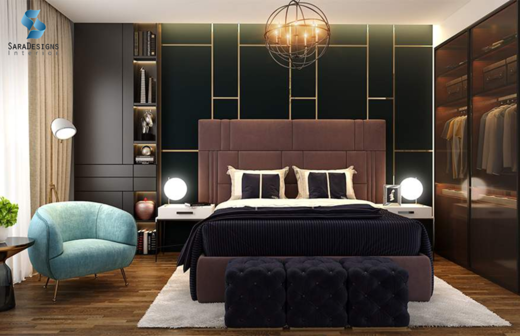 Modular Bedroom Designs with a single seater couch