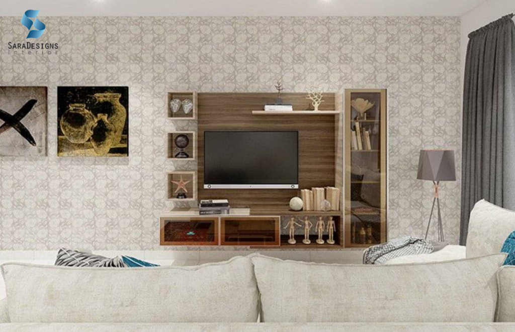 Textured wallpaper designs for living room