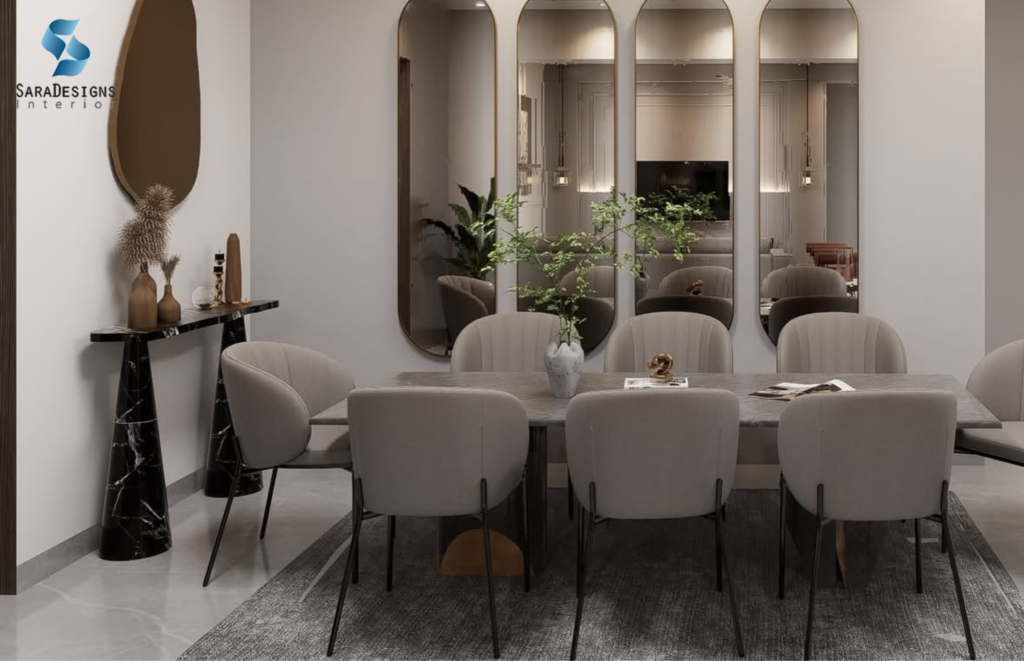 Use of Mirror in Living room to look space bigger