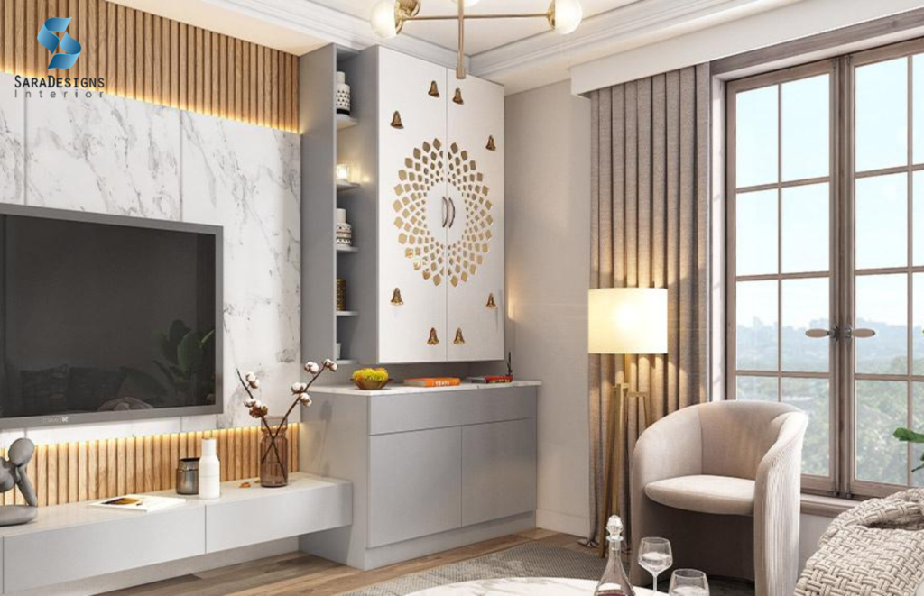 Small Living room Interior design by using all vertical space