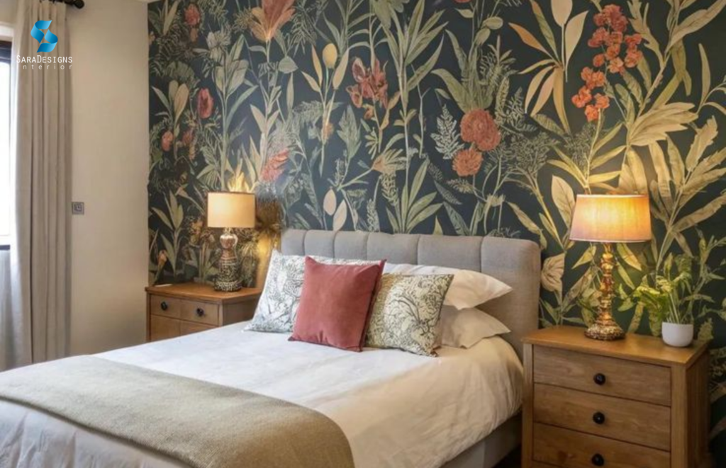 Tropical Wallpaper designs in Bedroom