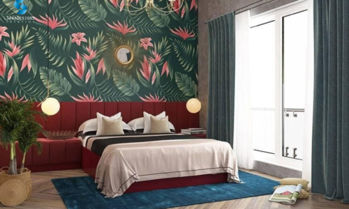 Tropical Wallpaper for Master Bedroom