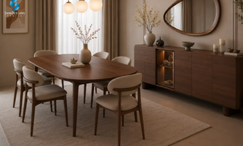 Traditional Oval shape Dinning Table in Living room