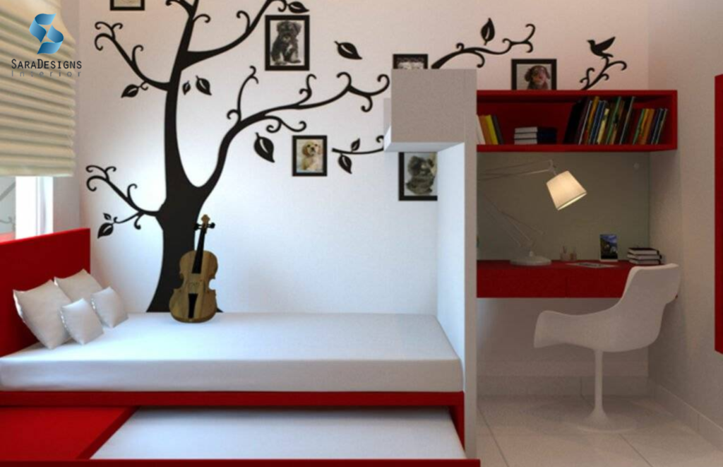 Kids Bedroom Interior designs in Red