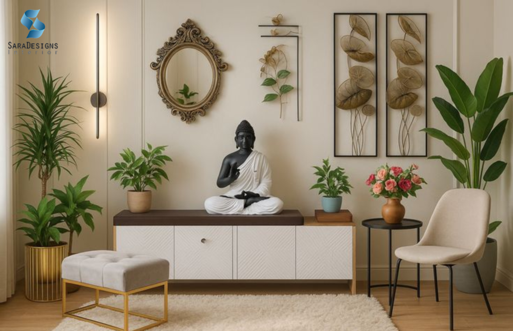 Buddha statue design in Living room