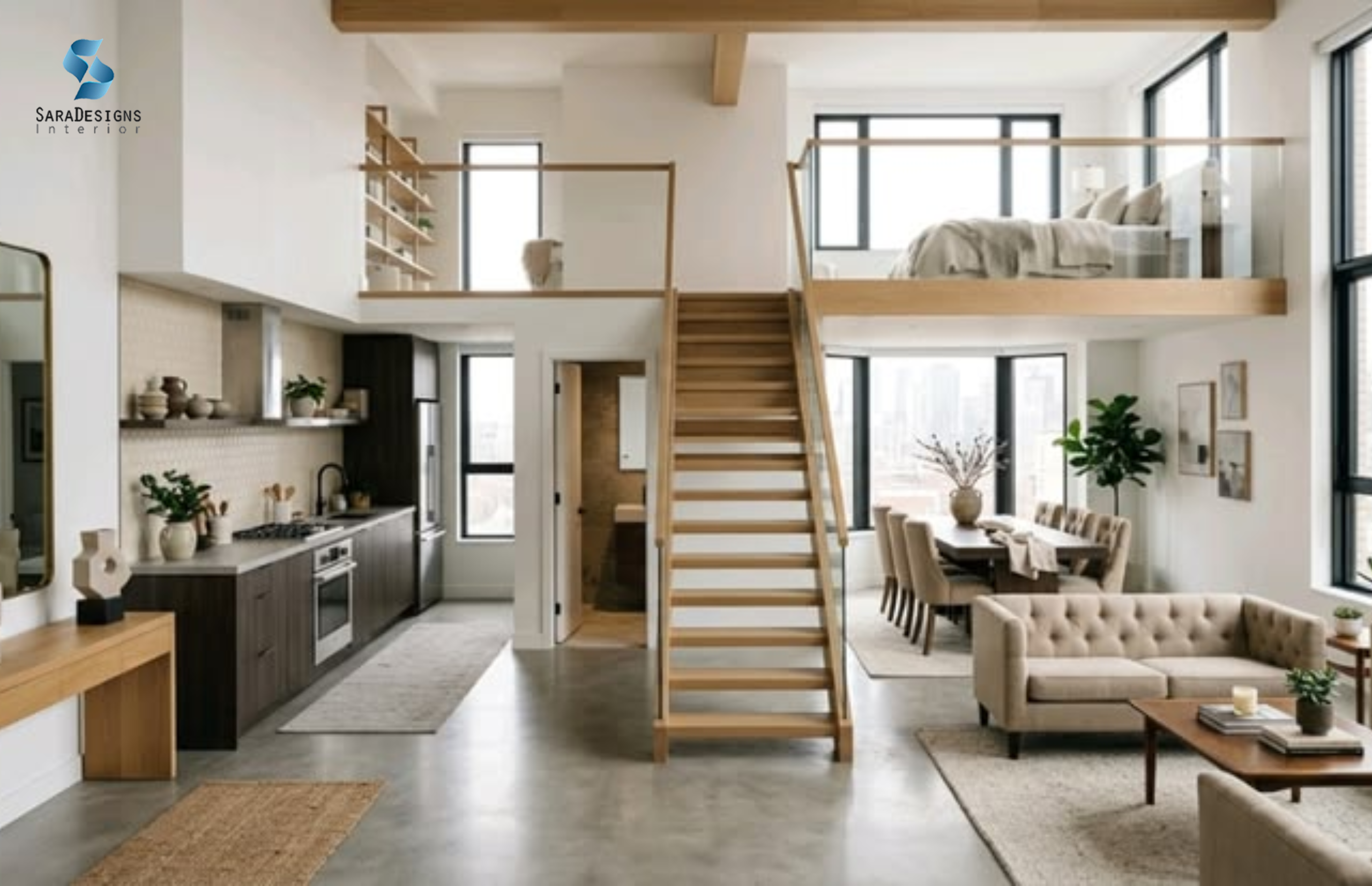 Loft Apartments designs by Sara Designs