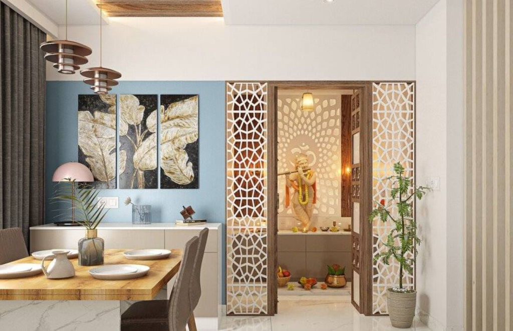 Partitioned Pooja Corners for Home