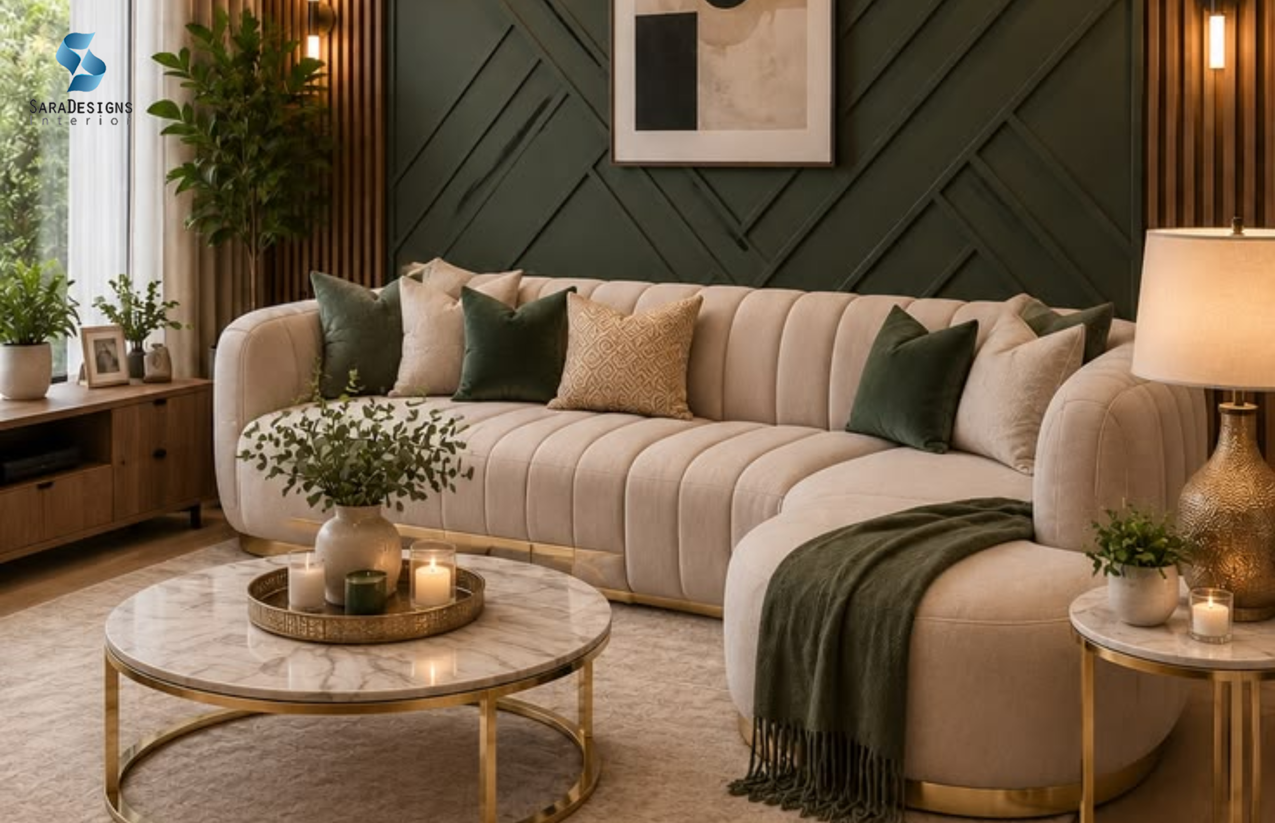 Living Room Interior Designs at DLF Magnolias