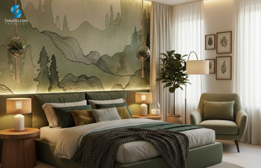 Aesthetic Wallpaper Designs in Master Bedroom