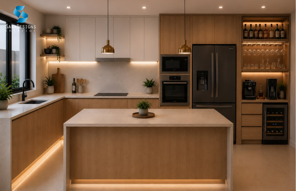 Laminates Finish Kitchen Cabinates