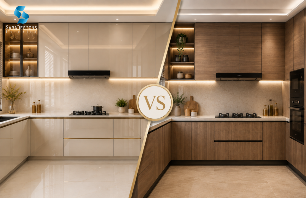 Acrylic vs Laminate Finish in Kitchen Cabinates