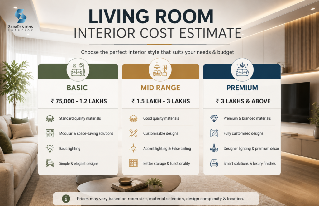 Living Room Interior Cost Estimate