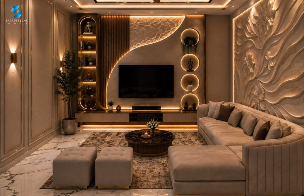 Living Room Interior Cost in Gurgaon