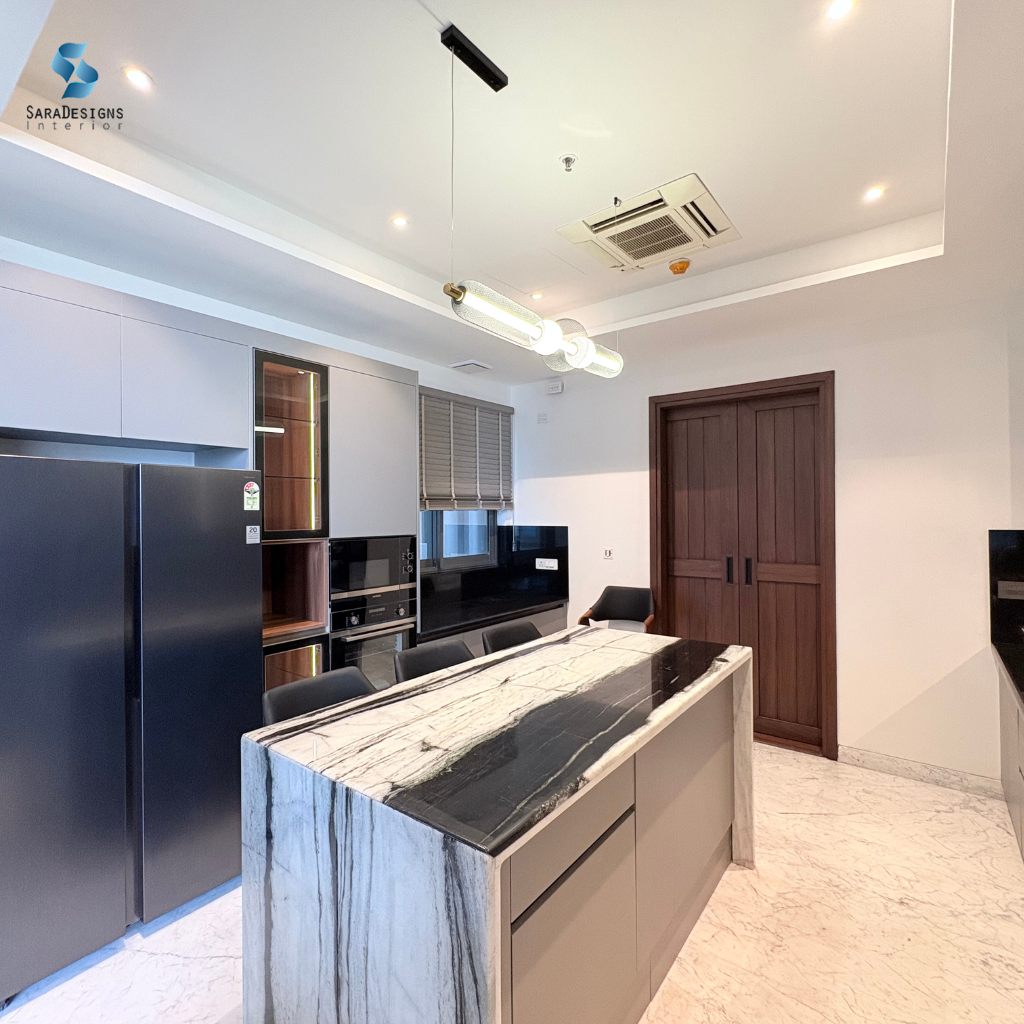 Modular Kitchen Interior at Trump Tower, Gurgaon