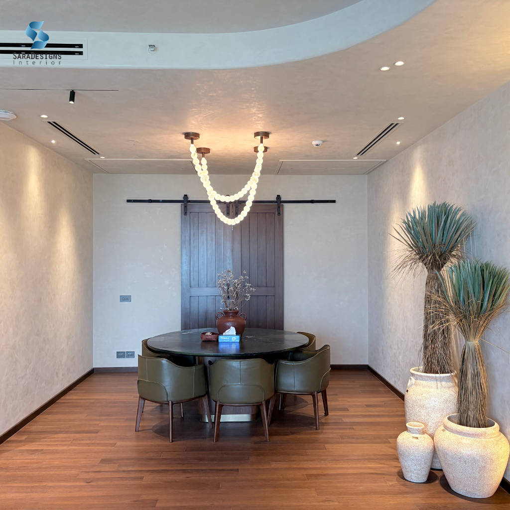 Dinning Area in front of kitchen at Trump Tower Gurgaon