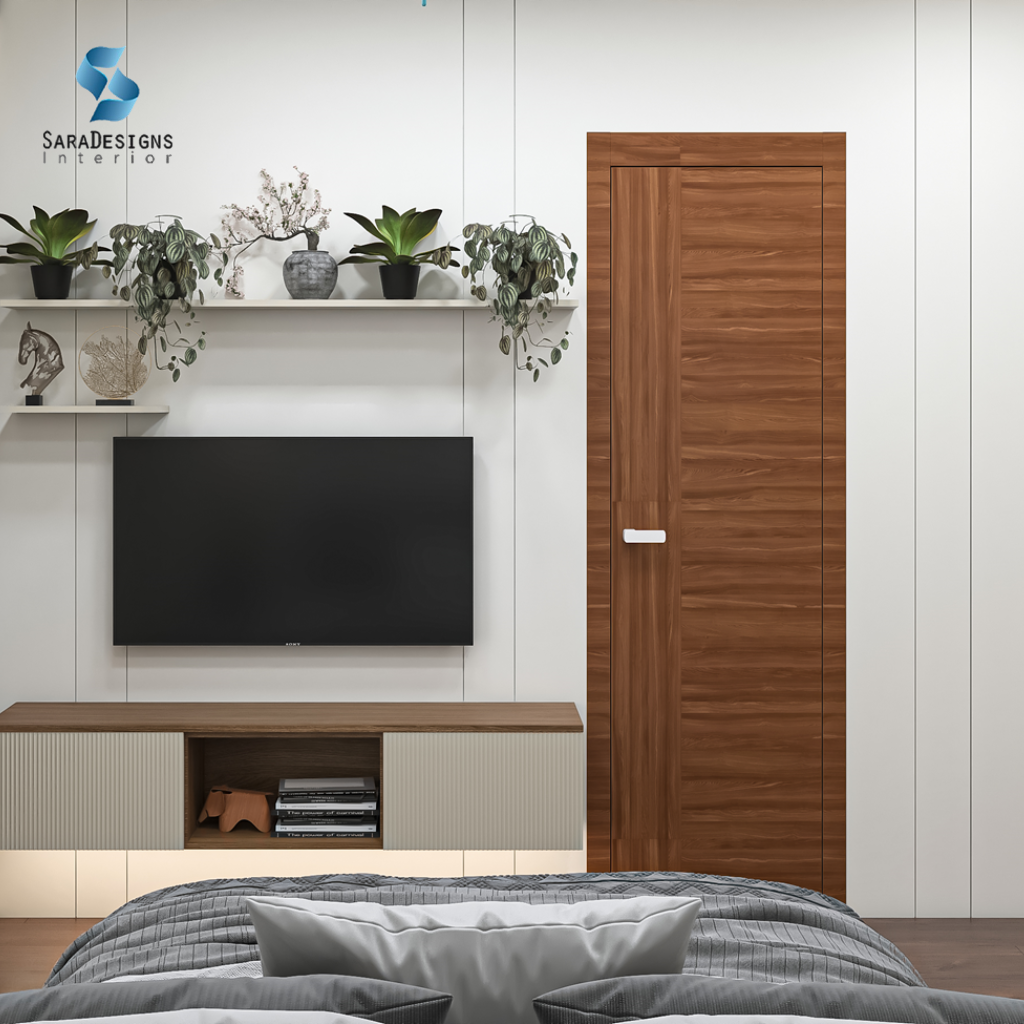 Master Bedroom TV unit designs at Krisumi Waterfall Residences
