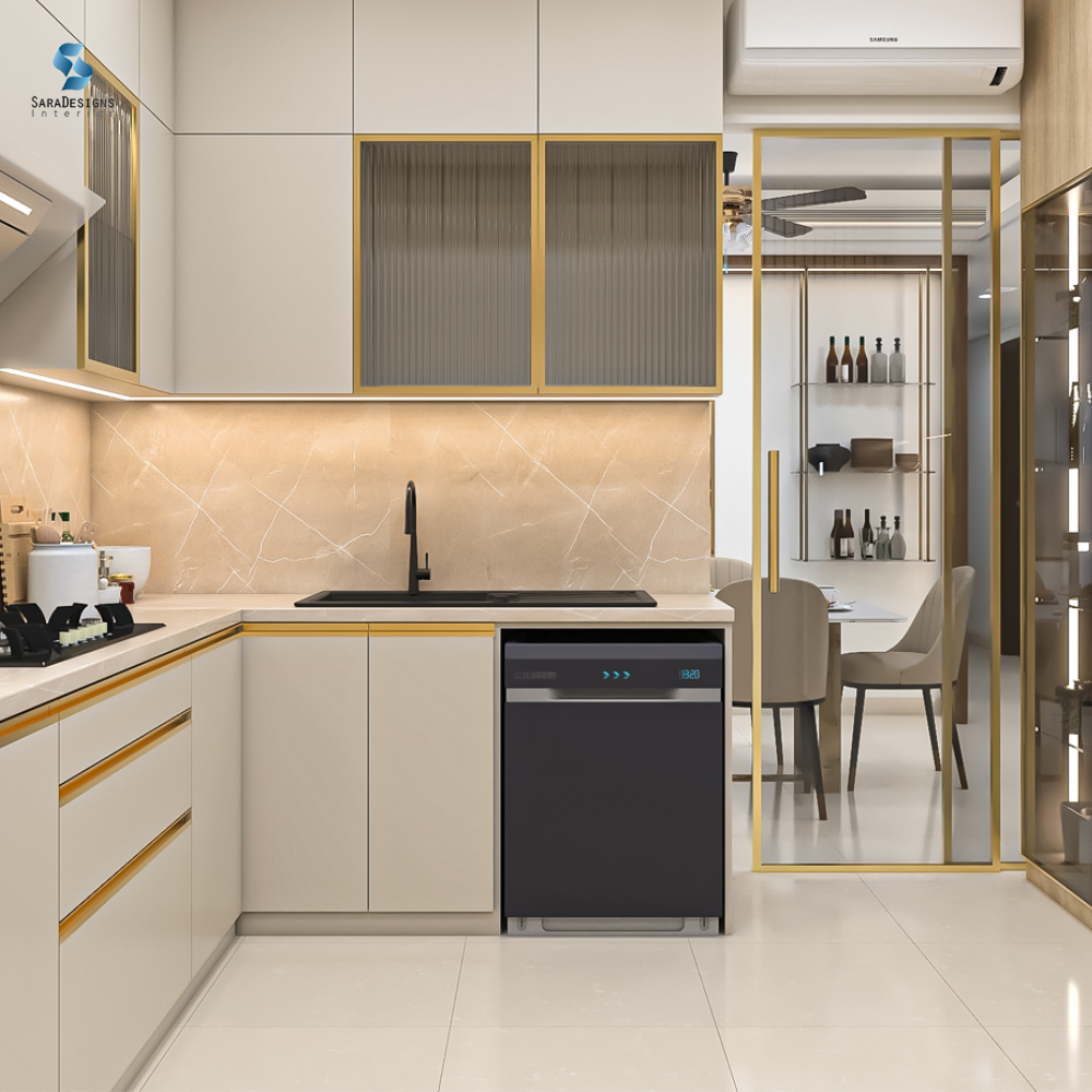 Modular Kitchen Interior Designs at Suncity Platinum Tower, Gurgaon