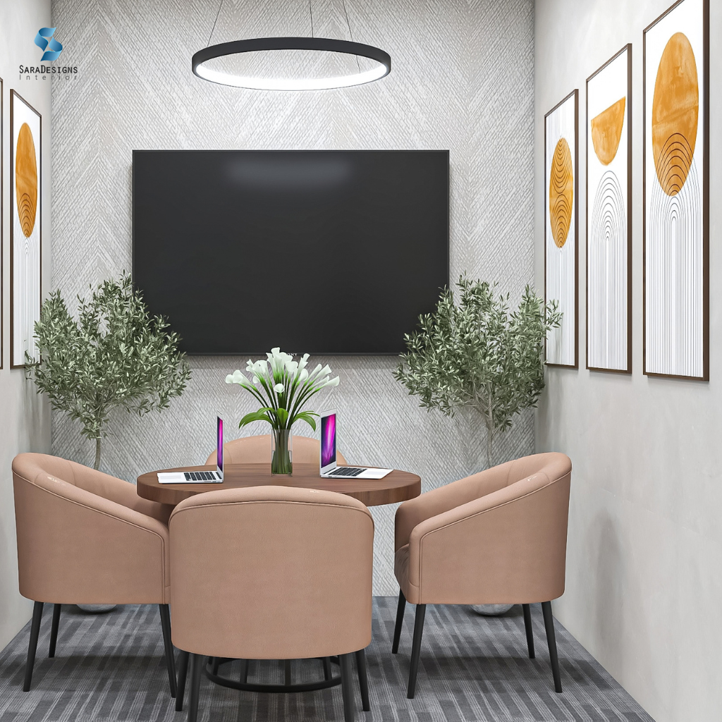 Meeting Room with 5 chair and Tv Unit